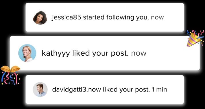 TikTok growth chart showing engagement metrics